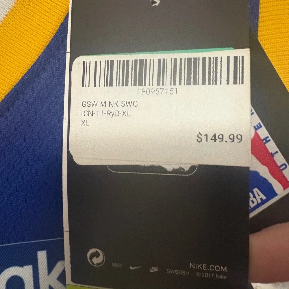 Nike Golden State Warriors Thompson‎ #11 NBA Jersey Mens Size XL NEW